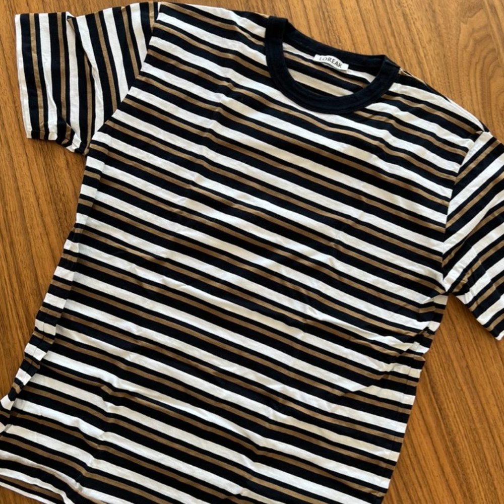 Loreak Mendian Men's Luxe Striped T-Shirt - MEDIUM